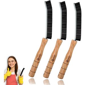 3 x Crevice Cleaning Brush - Grout Scrub Brush, House Cleaning Supplies, Gap Cleaning Tools, Home Essentials, Gifts for Women Men, Hard Bristle Crevice Cleaner Brush for Household Use, Bathroom (3PCS)