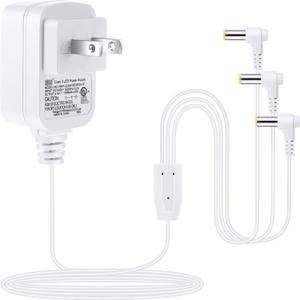 Sumind AC/DC Adapter Compatible with Lemax Lighted Accessory # 74254 94563 94565 94566 94527 94564, 4.5V 3 Output Power Adapter for Xmas Village Halloween Spooky Power Supply Charger (1 Pcs,White)