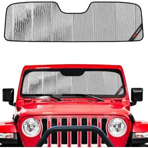 Pigenius Windshield Sun Shade for Jeep Wrangler JL 2018-2026, Gladiator 2020-2026 Front Window Sunshade - AstraGuard