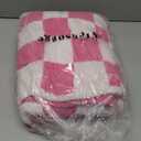 WRENSONGE Checkered Throw Blanket Toast Almond Soft Cozy Fluffy Warm Hand Made Weave Throw Blankets for Couch, Sofa, Chair, Bed, Camping, Picnic, Travel Lightweight Bed Blanket - 60"*80"