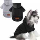 2 Pack Dog Hoodie Warm Hood Dog Sweater Cold Weather Small Dogs Sweatshirt Comfort Pet Clothes for Small Medium Dogs with Pockets Cats Chihuahua Clothes for Male Female Girl Boy Sporty Daily Wear