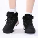 NEOTO Snow Boots for Womens Lightweight Insulated Faux Fur Winter Ankle Booties Ladies Comfortable Outdoor Shoes (9, Black)