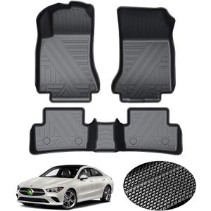 KUST Custom Fit Floor Mats for Mercedes Benz CLA 2014-2019/GLA 2015-2020 All Weather Floor Liners 1st & 2nd Row Carpet Liners Non-Slip Black