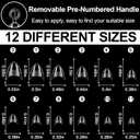 600Pcs French Almond Nail Tips - ANERNAI Half Cover Extra Short Nail Tips with Matte Clear Acrylic Gel Kit False Nails for Extension DIY Salon 12 Sizes