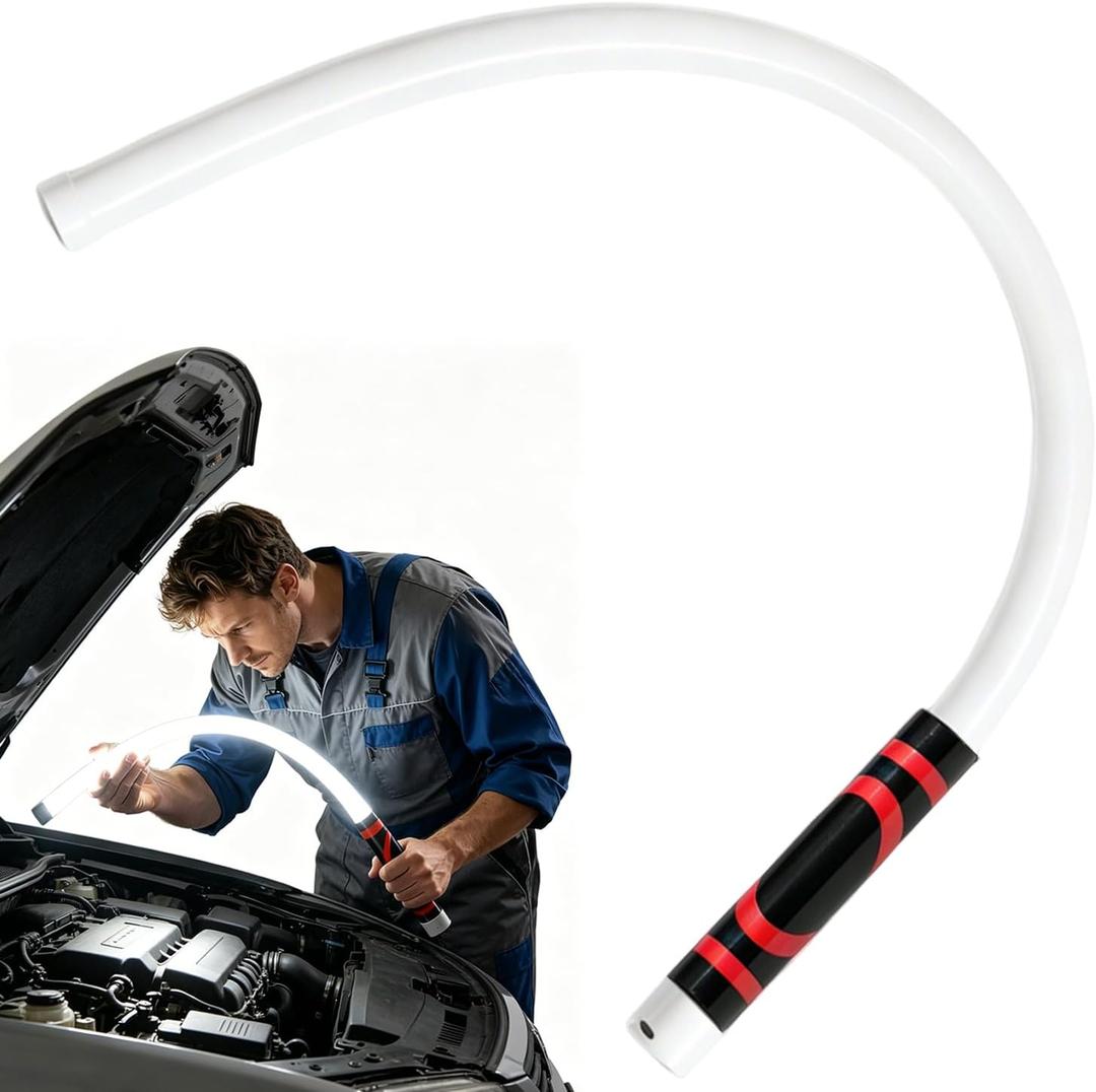 Abnaok Flexible LED Flashlight Stick, 30 in Bendable Mechanic Light with High-Lumen LED, Rechargeable Bendable Flashlight, 3 Lighting Modes, Automotive Illumination Tool for Mechanic Car Repairs