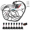 4L60E DBC Engine Wiring Harness LS Engine DBC Standalone Wiring Harness Compatible with 1997-2006 GM DBC LS1 Vortec 4.8L 5.3L 6.0L with 8pcs EV1 to Delphi AdaptersW/4L60E Transmission Drive by Cable
