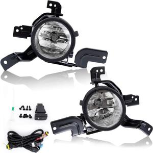 RP Remarkable Power CRV Fog Light 2007 2008-2009, Fog Light for 2007 2008 2009 CRV EX/EX-L/LX Fog Lamp Kit with Universal Wiring Harness& Switch Clear Lens Halogen Bulbs for 07-09 CRV FL7032