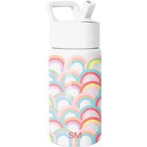 Simple Modern Kids Summit Water Bottle with Straw Lid | 14oz Stainless Steel Cup Insulated Tumbler for Toddlers, School | Rainbow Spark