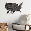 USA Travel Map with Pins, 17x27 Inch Push Pin United States Map for Travel Tracking, States Visited Tracker & Bulletin Board, Pin Board for Wall, RV and Home Decor