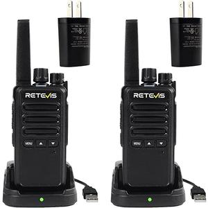 Retevis RT68 Two Way Radios Long Range,Walkie Talkies for Adults Rechargeable with 5 Port USB Charging Station,Portable FRS Two-Way Radios Hunting Outdoors Hiking Road Trips( 2 Pack)