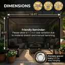 FAIR WIND 90% Sun Shade Cloth with Improved Grommets 8' x 10' Outdoor Sun Screen Fabric Cover for Patio Garden Pergola Canopy - Grey