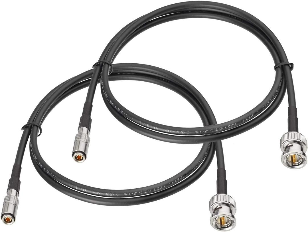 Superbat 3G 6G SDI Cable 3ft (Belden 1855A) DIN 1.0/2.3 to BNC SDI Cable for Blackmagic BMCC/BMPCC Video Assist 4K Transmissions and HyperDeck Cameras 2-Pack