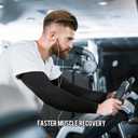 GOUNOD Arm Sleeves for Men Women,Compression Sleeves to Cover Arms for Men Working,Sun Sleeves for Men UV Protection (4 Pairs:2 Pairs Black,2 Pairs White)