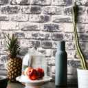 Cohoo Home Grey Brick Wallpaper Peel and Stick Contact Paper for Walls Self-Adhesive Removable Wallpaper Faux 3D Brick Contact Paper Bedroom Bathroom Waterproof Backsplash Fireplace17.7inW 78.7inL (White/Gray)