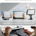 LISEN for iPad Stand Tablet Holder for Desk, Cool Home Office Desk Accessories for Men Women Kids Tablet Gifts, Office Home Essentials Gadgets Portable Monitor Stand for iPad a16 Accessories Switch (Black)