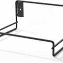 LEIFIDE Tray Stand Holder Wall Mount Heavy Duty Black Steel Plate Rack Shelf Large for Restaurant Kitchen Bar Service Areas Space Saving Storage Display Rack Pillow Organizer 10.25 x 9.25 Inches