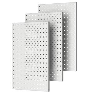 Pegboard Smith Metal Pegboard Panels, 16" x 12" Heavy-Duty Steel Wall Peg Boards for Garage Tool Storage, Pegboard Organizer System (Pack of 3, Gray)