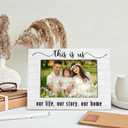 Family 4x6 Picture Frame, Family Reunion Gifts for Christmas Photo Frame, This Is Us Our Life Story Our Home Wooden Picture Frames for Wall or Tabletop Display
