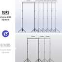 Backdrop Stand Kit - 6 Widths, 10x8.5ft Adjustable Background Stand for Parties & Studio Photography