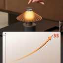 Small Cute Table Lamp: Portable Rechargeable Nightstand Light  Christmas Gift for Girls (Pink-Pink)