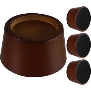 OneDream Wood Bed Furniture Risers Blocks - 2 inch Set of 4 Bed Risers, Heavy Duty Solid Wood Round Risers, Sofa Riser with Non-Slip Pad, Create Storage Space and Easy Cleaning for The Sweeper