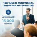 Bluetooth Microphone Wireless Voice Amplifier, Professional Intelligent Noise Cancelling Handheld/Desktop Mic Speaker, 15W Wireless Mic with 3 Sound Effects for Teaching Singing Speaking Karaoke H9