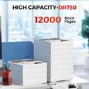 Compatible DR730 (Not Toner) Replacement for Brother Drum DR730 DR-730 Compatible with MFC-L2750DW HL-L2370DW MFC-L2710DW HL-L2350DW DCP-L2550DW Printer (2 Pack, Black)