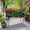 25" H Flora Stand- Large Green Flower Box