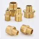 2PCS Hex Brass Nipple 1" Male to 3/4" Male NPT Pipe Fitting, Male Pipes Adapter Fittings Heavy Equal Nipples