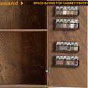 SpaceAid Spice Rack Organizer for Cabinet Door or Wall Mount (4 Pack) with 415 Spice Labels - Wood Hanging Seasoning Shelf for Cupboard Pantry or over the Stove