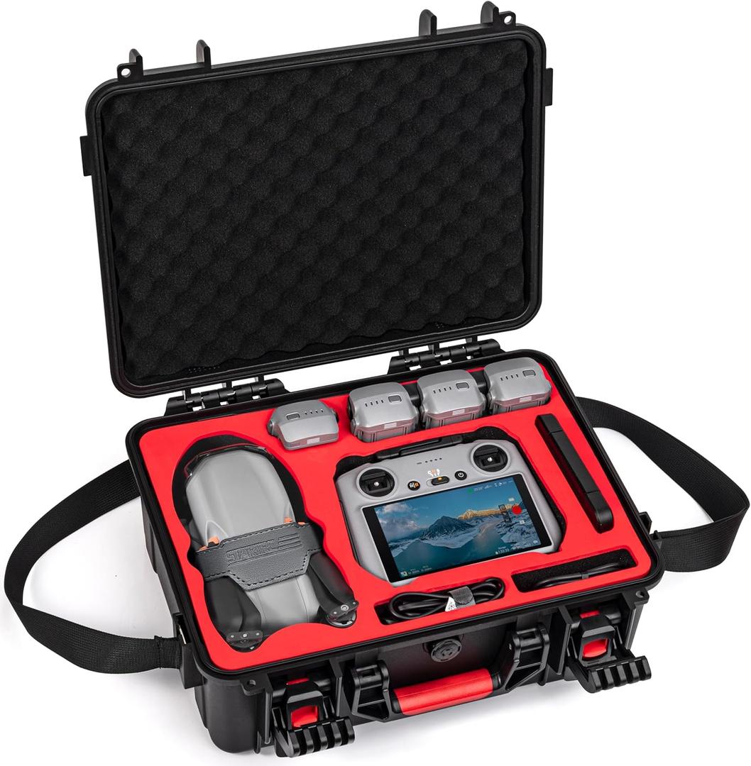 STARTRC Air 3S Case, Waterproof Carrying Hard Case for DJI Fly More Combo, Compatible With Accessories, RC 2/RC/RC-N3/N2 Controller, Charging Hub
