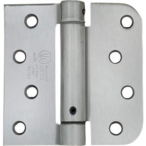 Hinge Outlet Spring Self-Closing Hinges, 4 Inch Square with 5/8 Inch Satin Nickel, 2 Pack, Adjustable Door Closing