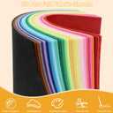 Thin Felt Fabric Sheets, Assorted Colors Stiff Felt Sheets for Crafts DIY Patchwork Sewing Projects Decoration (Stiff 50 Colors, 812 inches)