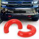 Tow Hook Covers Compatible with Ford F150 2004-2024, Bronco Base/Big Bend/Outer Banks 2021-2024, Toyota Tundra 2017-2021 (Red)