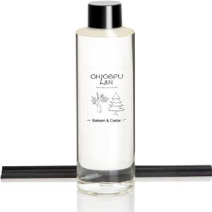 Chloefu LAN Balsam & Cedar Scented Oil Red Diffuser Refill 200ml/6.76 fl oz Natural Fragrances Oil - Best for Home Decoration, 0% Alcohol, Refreshing and Invigorating, Perfect for Christmas