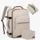 LOVEVOOK Carry on Backpack, 50L Travel Backpack Women for Airplanes, 18 inch Laptop Backpack with Toiletry Bag Carry on Bags for Airplanes Casual Daypack for Weekender Overnight Hiking, Primary-Coffee
