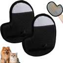 2 x 2Pcs Electrostatic Pet Hair Removal Gloves, Reusable Pet Hair Remover Glove for Cats & Dogs, Brush Static Grooming Gloves for Couch, Furniture, Carpet, Car Seat, Curtain