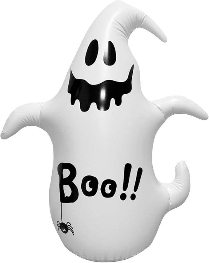Halloween Inflatables Ghosts Outdoor Decorations 4ft Waterproof PVC Halloween Blow Ups Cute Ghost Boo Halloween Decorations for Holiday Party Yard Garden