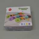 Baby Musical Plush Caterpillar Toy - 0-12 Months Tummy Time & Head Lifting Soft Sensory Toy, Rattle, Rustling Sounds & Mirror for Boys & Girls