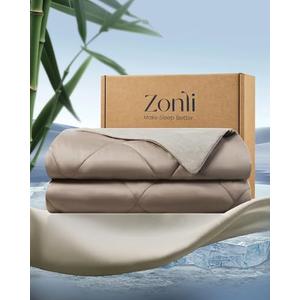 ZonLi Z-Magic 100% Cooling Bamboo Comforter from Viscose, Lightweight All-Season Breathable Bedding Blanket for Hot Sleepers