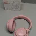 BERIBES Bluetooth Headphones Over Ear, 65H Playtime and 6 EQ Music Modes Wireless Headphones with Microphone, HiFi Stereo Foldable Lightweight Headsets, Deep Bass for Home Office Cellphone PC Ect. (Pink)