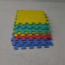 Floor Mats - 7 -Piece Nontoxic Exercise Mat or Play Mat for Toddlers, Babies or Kids - Foam Padding for Home Gym by Stalwart (Multicolor), 

12"×12"