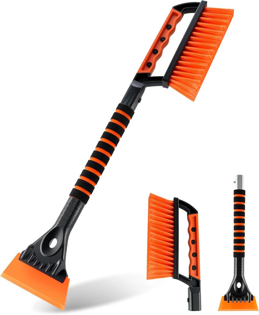 SINGARO Ice Scraper and Snow Brush for Car Windshield, Snow Scraper for Car, Snow Winter Car Necessities, Multi Functional Car Snow Removal Tools, Car Accessories Gift for Women and Man (Enhanced)