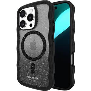 Kate Spade New York iPhone 16 Pro Case - Compatible with MagSafe - Designer Phone Case - Wavy Nightfall