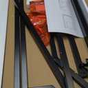 24"Wx 28"H Folding TV Tray for Eating, Foldable TV Dinner Table, Side Table Slide Under Couch, C-Shaped End Table with Devices Slot & Charging Stations, Small TV Tray for Living Room, Bedroom(Brown)