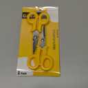 Small Scissors 2 Pack All Purpose 6 Inch Heavy Duty Scissors with Power Notch, Ultra Sharp Blades, Great for Sewing, Craft, Home, Office and School, Yellow