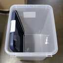 IRIS USA Dog Food Storage Container, Up to 54 Pounds, Attachable Wheels, For Dog Cat Bird and Other Pet Food Storage Bin, Keep Fresh, Easy Mobility - Made in USA, Navy