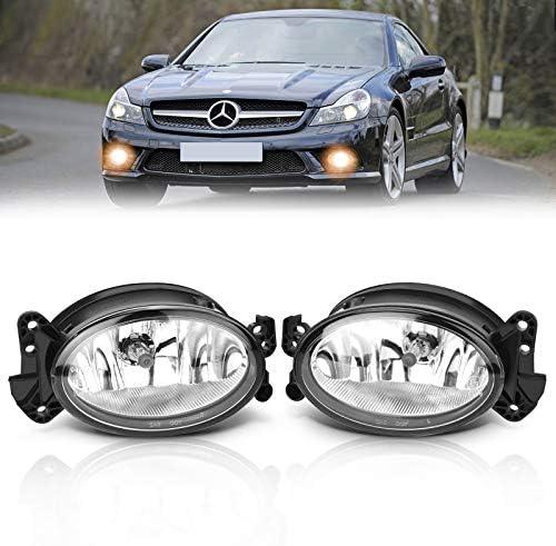 TangMiGe Fog Lights for Mercedes Benz C250 C350 CLS500 E320 E350 E550 G550 G55/G63/G65/R63/SL55 AMG GL320 GL450 GL550 ML320 ML350 ML450 ML550 R320 R500 SL500 SL600 2006-2015, 2PCS, Clear Lens