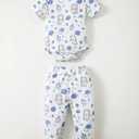 NZRVAWS Newborn Baby Boy Clothes 3-6 Months Short Sleeve Romper Cotton Long Pants Infant Outfits 6 pcs Solid Clothing Set Nude