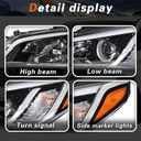 TODO Headlight Assembly Compatible with 2015 2016 2017 Sonata, Headlamp Replaces 92102C2000 HY2503183 | Right Passenger Side (Not for Hybrid)